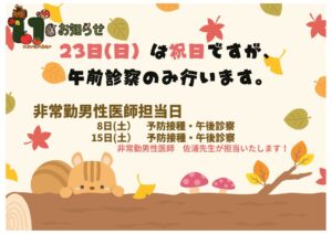 2025　11月お知らせのサムネイル